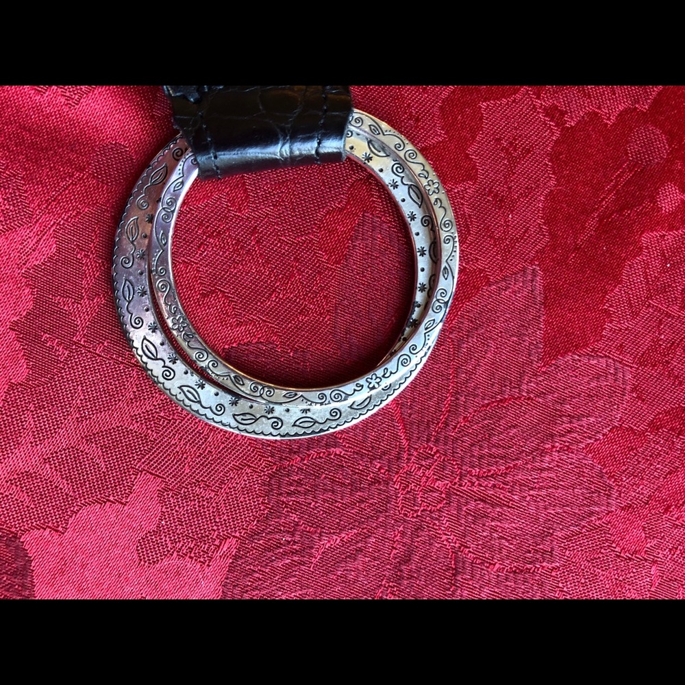 Brighton Sz S/M Black Faux Tie Belt - Picture 4 of 8